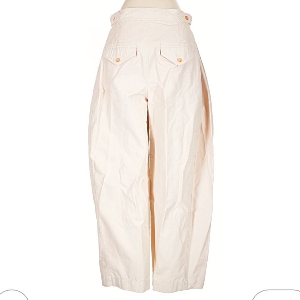 Maeve Anthropologie Pleated Barrel Pants Button 12 - Picture 7 of 7